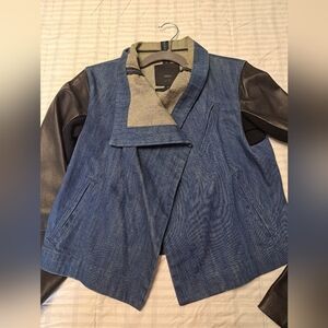 VEDA Denim & Leather Jacket